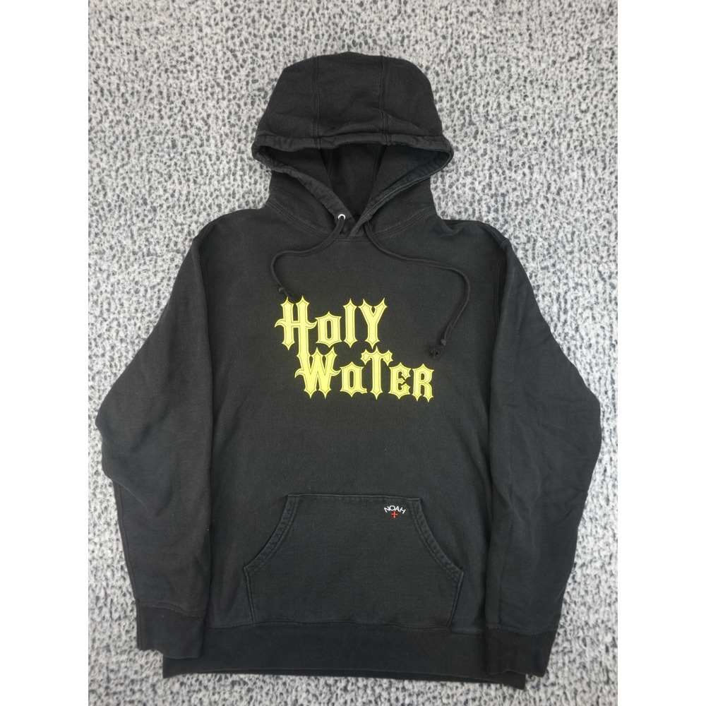 Noah Holy‎ Water Hoodie Mens XL Black Graphic Pullover Streetwear Cross Logo